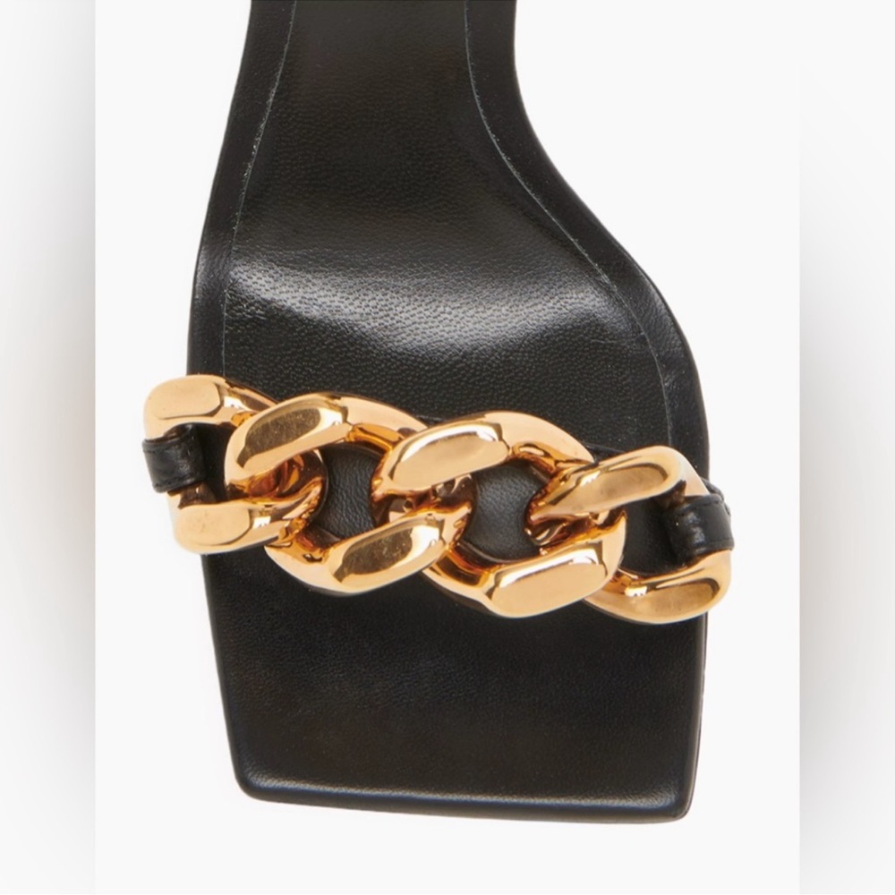 AUTH BNWT Versace Leather Chain & High Heel Sandals! Sz 40 - Picture 4 of 5